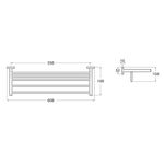 Casa si Gradina - Sanitare - Suporturi si accesorii baie - Suporturi baie - Suport prosop baie Roca A817887C00, 608 mm, 199 mm, 2 orificii instalare, 5 rafturi, pe perete, Crom - Infinity.ro