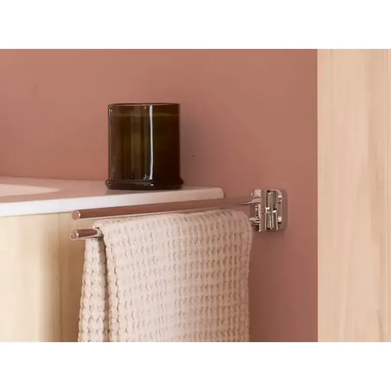 Casa si Gradina - Sanitare - Suporturi si accesorii baie - Suporturi baie - Bara prosop Roca A817885C00, 373 mm, 52 mm, 2 orificii instalare, 2 rafturi, pivotanta, pe perete, Crom - Infinity.ro