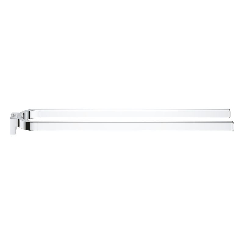 Casa si Gradina - Sanitare - Suporturi si accesorii baie - Suporturi baie - Suport prosop Grohe 41059000, 411 mm, 75 mm, 2 orificii instalare, 2 rafturi, pe perete, metal, Crom - Infinity.ro
