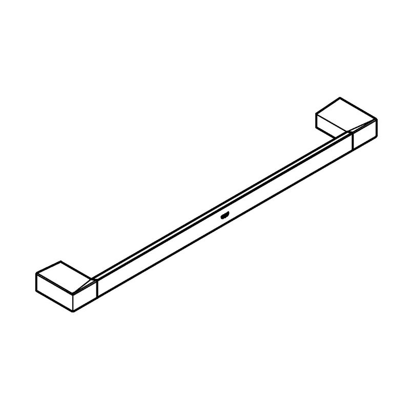 Casa si Gradina - Sanitare - Suporturi si accesorii baie - Suporturi baie - Suport prosop Grohe 40767000, 500 mm, 60 mm, 2 orificii instalare, 1 rafturi, pe perete, metal, Crom - Infinity.ro