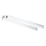 Casa si Gradina - Sanitare - Suporturi si accesorii baie - Suporturi baie - Suport prosop Grohe 41059000, 411 mm, 75 mm, 2 orificii instalare, 2 rafturi, pe perete, metal, Crom - Infinity.ro