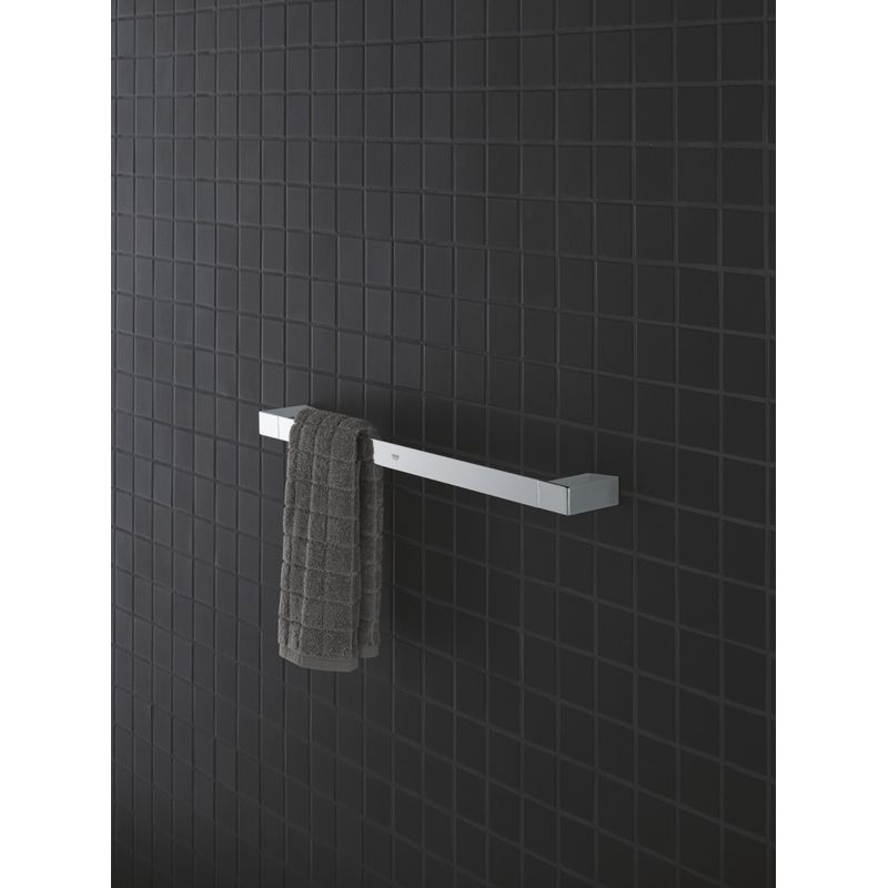 Casa si Gradina - Sanitare - Suporturi si accesorii baie - Suporturi baie - Suport prosop Grohe 40767000, 500 mm, 60 mm, 2 orificii instalare, 1 rafturi, pe perete, metal, Crom - Infinity.ro