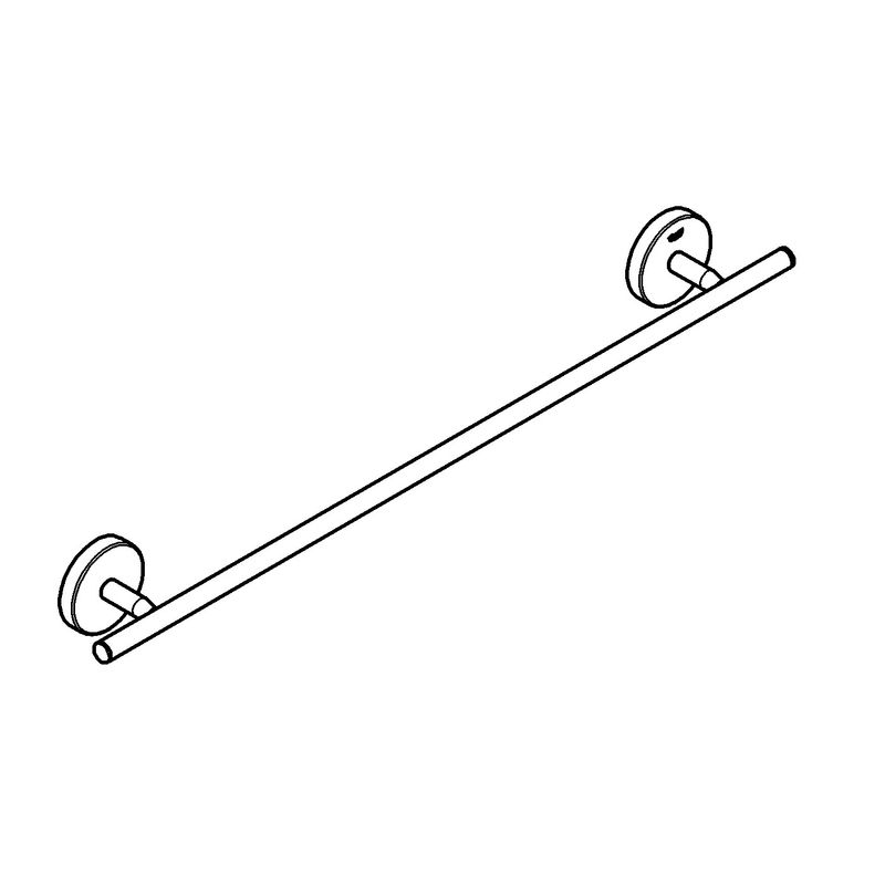 Casa si Gradina - Sanitare - Suporturi si accesorii baie - Suporturi baie - Suport prosop Grohe 40459001, 522 mm, 55 mm, 2 orificii instalare, 1 rafturi, pe perete, metal, Crom - Infinity.ro