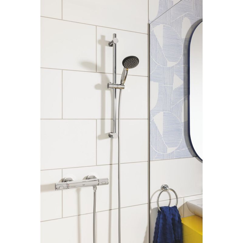 Casa si Gradina - Sanitare - Suporturi si accesorii baie - Suporturi baie - Inel prosop Grohe 41174000, 200 mm, 1 rafturi, 2 orificii instalare, pivotanta, pe perete, metal, Crom - Infinity.ro