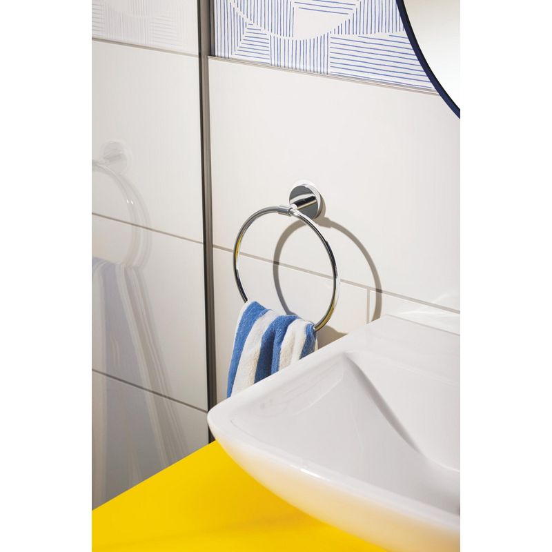 Casa si Gradina - Sanitare - Suporturi si accesorii baie - Suporturi baie - Inel prosop Grohe 41167000, 200 mm, 1 rafturi, 2 orificii instalare, pivotanta, pe perete, metal, Crom - Infinity.ro