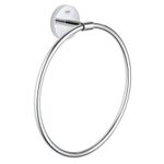 Casa si Gradina - Sanitare - Suporturi si accesorii baie - Suporturi baie - Inel prosop Grohe 41167000, 200 mm, 1 rafturi, 2 orificii instalare, pivotanta, pe perete, metal, Crom - Infinity.ro