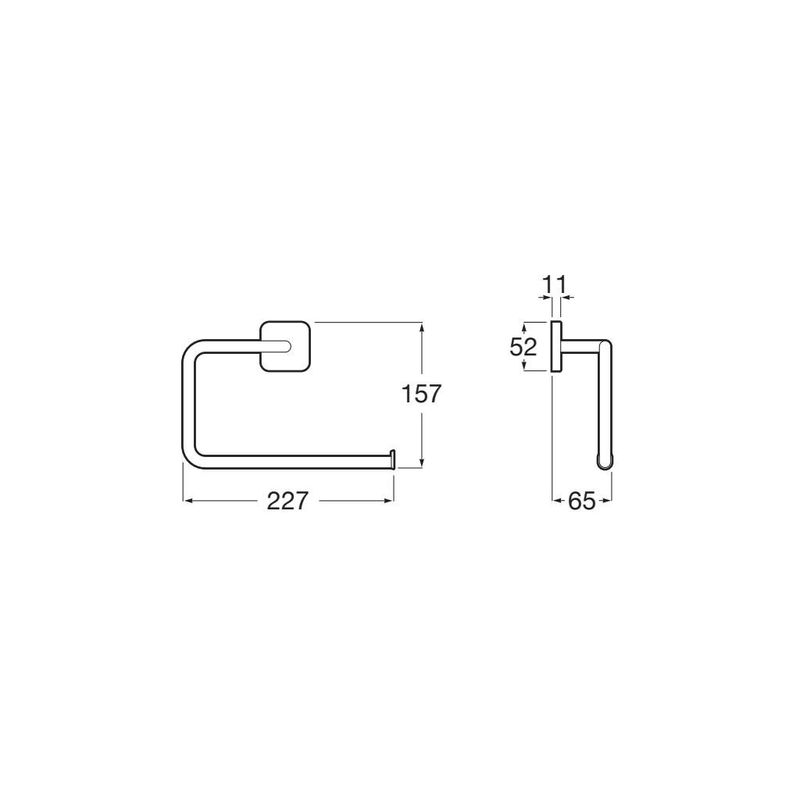 Casa si Gradina - Sanitare - Suporturi si accesorii baie - Suporturi baie - Inel prosop Roca A817886NB0, 227 mm, 157 mm, 1 rafturi, 2 orificii instalare, pe perete, metal, Negru - Infinity.ro