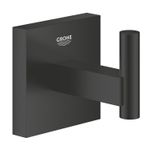Casa si Gradina - Sanitare - Suporturi si accesorii baie - Suporturi baie - Agatatoare Grohe 409612430, 60 mm, 43 mm, 1 cuie, 2 orificii instalare, pe perete, metal, elemente fixare ascunse, Negru - Infinity.ro