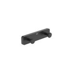 Casa si Gradina - Sanitare - Suporturi si accesorii baie - Suporturi baie - Agatatoare dubla Roca A817721NB0, 140 mm, 36 mm, 2 cuie, 2 orificii instalare, pe perete, metal, Negru - Infinity.ro