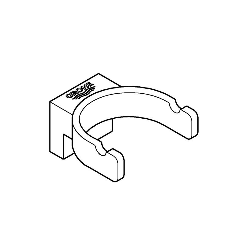 Casa si Gradina - Sanitare - Suporturi si accesorii baie - Suporturi baie - Agatatoare dubla Grohe 41049000, 58 mm, 56 mm, 2 cuie, 1 orificii instalare, pe perete, metal, elemente fixare, Crom - Infinity.ro