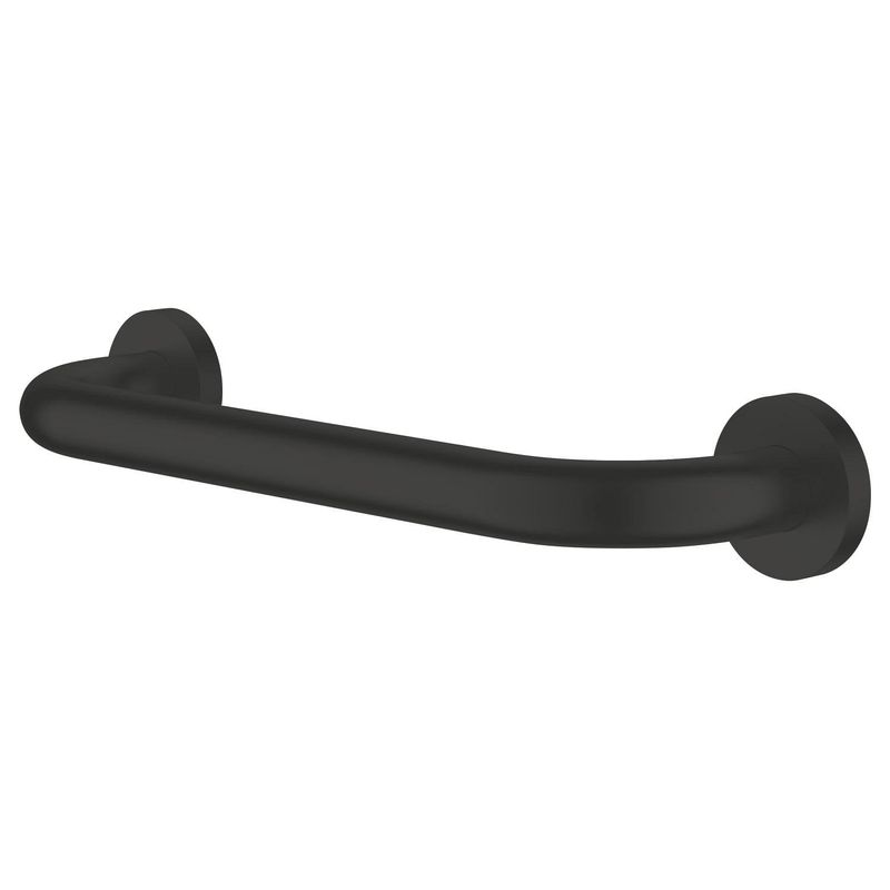 Casa si Gradina - Sanitare - Suporturi si accesorii baie - Suporturi baie - Bara sustinere Grohe 411892430, 350 mm, 88 mm, 2 orificii instalare, pe perete, metal, elemente fixare ascunse, Negru - Infinity.ro