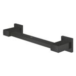Casa si Gradina - Sanitare - Suporturi si accesorii baie - Suporturi baie - Bara sustinere Grohe 410942430, 354 mm, 81 mm, 2 orificii instalare, pe perete, metal, elemente fixare ascunse, Negru - Infinity.ro