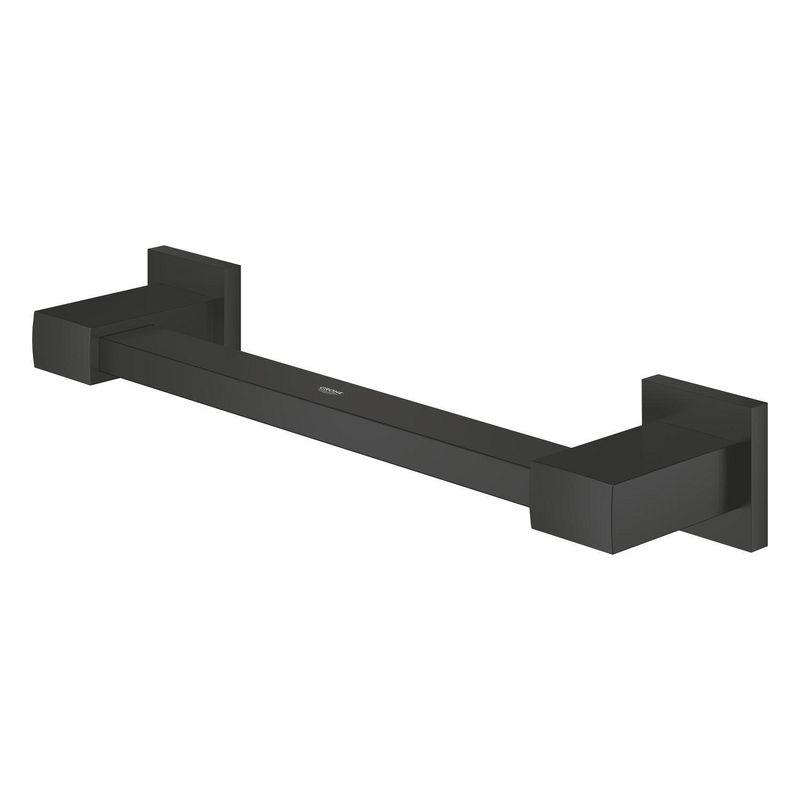 Casa si Gradina - Sanitare - Suporturi si accesorii baie - Suporturi baie - Bara sustinere Grohe 410942430, 354 mm, 81 mm, 2 orificii instalare, pe perete, metal, elemente fixare ascunse, Negru - Infinity.ro