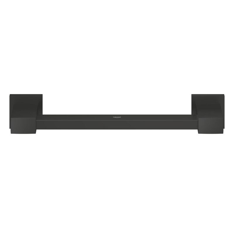 Casa si Gradina - Sanitare - Suporturi si accesorii baie - Suporturi baie - Bara sustinere Grohe 410942430, 354 mm, 81 mm, 2 orificii instalare, pe perete, metal, elemente fixare ascunse, Negru - Infinity.ro