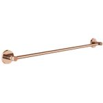 Casa si Gradina - Sanitare - Suporturi si accesorii baie - Suporturi baie - Bara prosop Grohe 40366DA1, 600 mm, 60 mm, 2 orificii instalare, 1 rafturi, pe perete, metal, posibiltiate lipire, Cupru - Infinity.ro