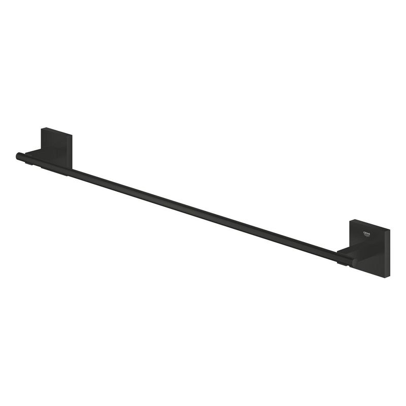 Casa si Gradina - Sanitare - Suporturi si accesorii baie - Suporturi baie - Bara prosop Grohe 410892430, 600 mm, 60 mm, 2 orificii instalare, 1 rafturi, pe perete, metal, Negru - Infinity.ro