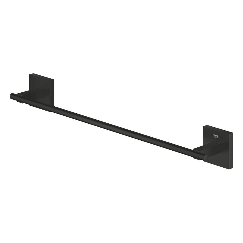 Casa si Gradina - Sanitare - Suporturi si accesorii baie - Suporturi baie - Bara prosop Grohe 409872430, 560 mm, 60 mm, 2 orificii instalare, 1 rafturi, pe perete, metal, Negru - Infinity.ro