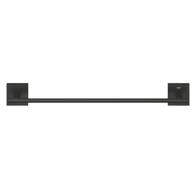 Casa si Gradina - Sanitare - Suporturi si accesorii baie - Suporturi baie - Bara prosop Grohe 409872430, 560 mm, 60 mm, 2 orificii instalare, 1 rafturi, pe perete, metal, Negru - Infinity.ro