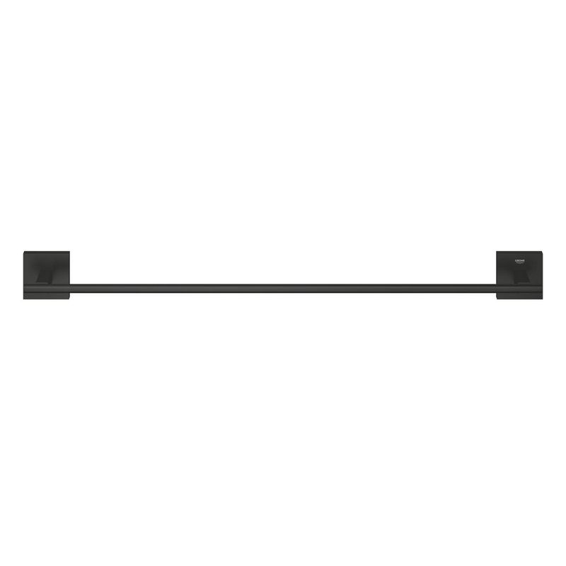 Casa si Gradina - Sanitare - Suporturi si accesorii baie - Suporturi baie - Bara prosop Grohe 410892430, 600 mm, 60 mm, 2 orificii instalare, 1 rafturi, pe perete, metal, Negru - Infinity.ro