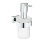 Casa si Gradina - Sanitare - Suporturi si accesorii baie - Dispensere - Dozator sapun Grohe 40756001, 157 mm, 74 mm, 1 orificii instalare, 150 volum ml, pe perete, Transparent - Infinity.ro