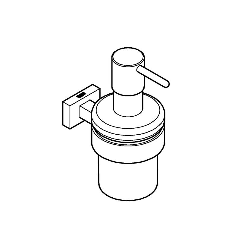 Casa si Gradina - Sanitare - Suporturi si accesorii baie - Dispensere - Dozator sapun Grohe 40756001, 157 mm, 74 mm, 1 orificii instalare, 150 volum ml, pe perete, Transparent - Infinity.ro