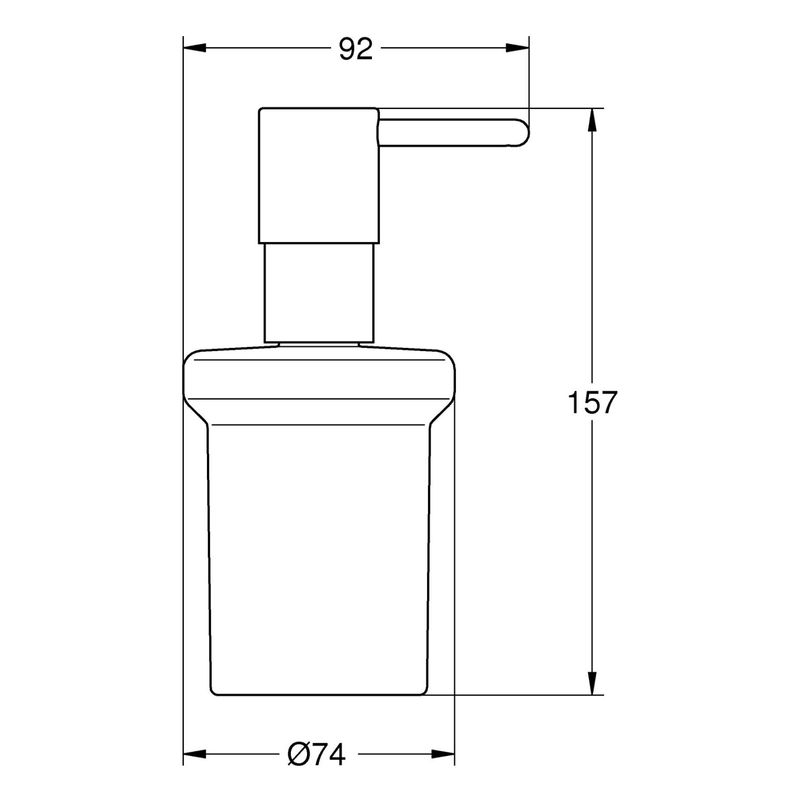 Casa si Gradina - Sanitare - Suporturi si accesorii baie - Dispensere - Dozator sapun Grohe 411882430, 144 mm, 126 mm, 2 orificii instalare, 160 volum ml, pe suport, sticla, metal, Negru - Infinity.ro