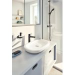 Casa si Gradina - Sanitare - Suporturi si accesorii baie - Dispensere - Dozator sapun Grohe 411882430, 144 mm, 126 mm, 2 orificii instalare, 160 volum ml, pe suport, sticla, metal, Negru - Infinity.ro
