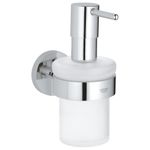 Casa si Gradina - Sanitare - Suporturi si accesorii baie - Dispensere - Dozator sapun lichid Grohe 41195000, 157 mm, 126 mm, 2 orificii instalare, 160 volum ml, pe perete, Crom - Infinity.ro