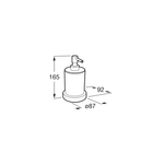 Casa si Gradina - Sanitare - Suporturi si accesorii baie - Dispensere - Dozator sapun Roca A817026001, 165 mm, 94 mm, 2 orificii instalare, 300 volum ml, pe blat, interior zona montaj, Crom - Infinity.ro