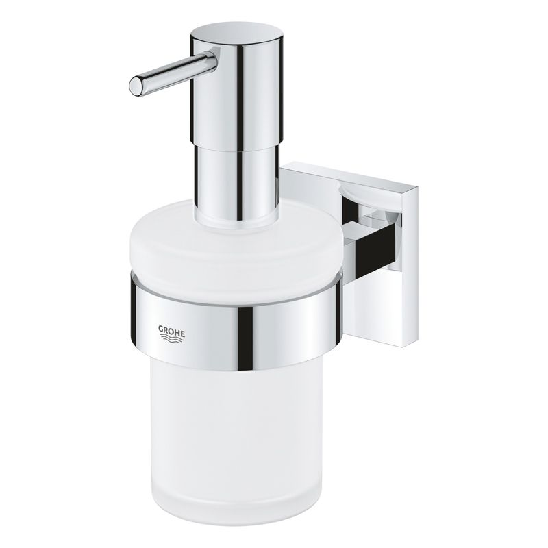 Casa si Gradina - Sanitare - Suporturi si accesorii baie - Dispensere - Dozator sapun lichid Grohe 41098000, 157 mm, 72 mm, 2 orificii instalare, 200 volum ml, pe perete, Crom - Infinity.ro