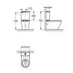 Casa si Gradina - Sanitare - Obiecte sanitare - Accesorii vase de toaleta - Rezervor WC ceramic Grohe 102502SH00, Euro Ceramic, alimentare spate/lateral, alb - Infinity.ro