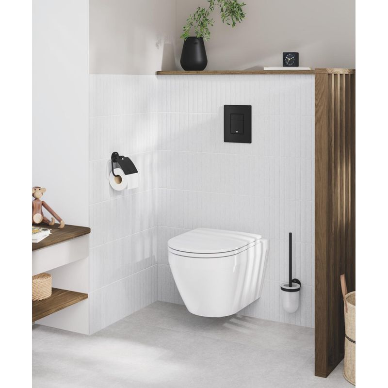 Casa si Gradina - Sanitare - Obiecte sanitare - Accesorii vase de toaleta - Capac WC Grohe 102500SH00, 450 mm, 365 mm, 1 functii speciale, capac softclose, oval, duroplast, Alb - Infinity.ro