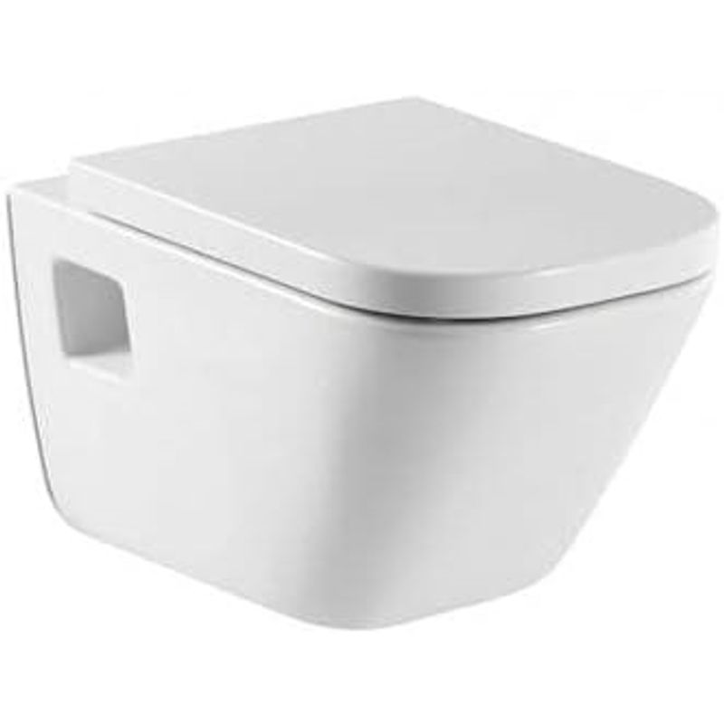 Casa si Gradina - Sanitare - Obiecte sanitare - Accesorii vase de toaleta - Capac WC Roca A80148200U, 453 mm, 350 mm, 1 functii speciale, capac softclose, suprafata antiaderent, Alb - Infinity.ro