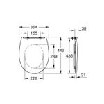 Casa si Gradina - Sanitare - Obiecte sanitare - Accesorii vase de toaleta - Capac WC Grohe 39898000, 449 mm, 364 mm, 1 functii speciale, capac softclose, suprafata antiaderent, Alb - Infinity.ro