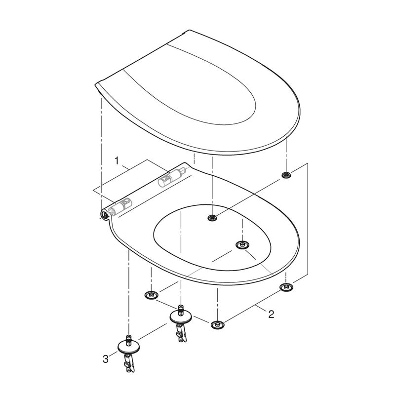 Casa si Gradina - Sanitare - Obiecte sanitare - Accesorii vase de toaleta - Capac WC Grohe 39898000, 449 mm, 364 mm, 1 functii speciale, capac softclose, suprafata antiaderent, Alb - Infinity.ro