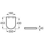 Casa si Gradina - Sanitare - Obiecte sanitare - Accesorii vase de toaleta - Capac WC Roca A801D12003, 453 mm, 350 mm, 1 functii speciale, capac softclose, suprafata antiaderent, Alb - Infinity.ro