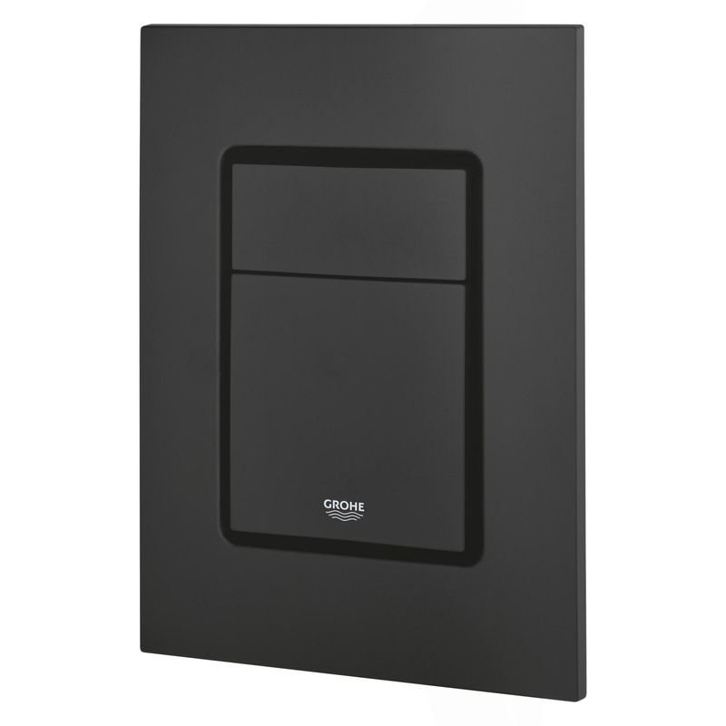 Casa si Gradina - Sanitare - Obiecte sanitare - Accesorii vase de toaleta - Clapeta WC Grohe 37535KF0, 130 mm, 172 mm, functie eco, verticala, incastrat pentru tip rezervor, Negru - Infinity.ro