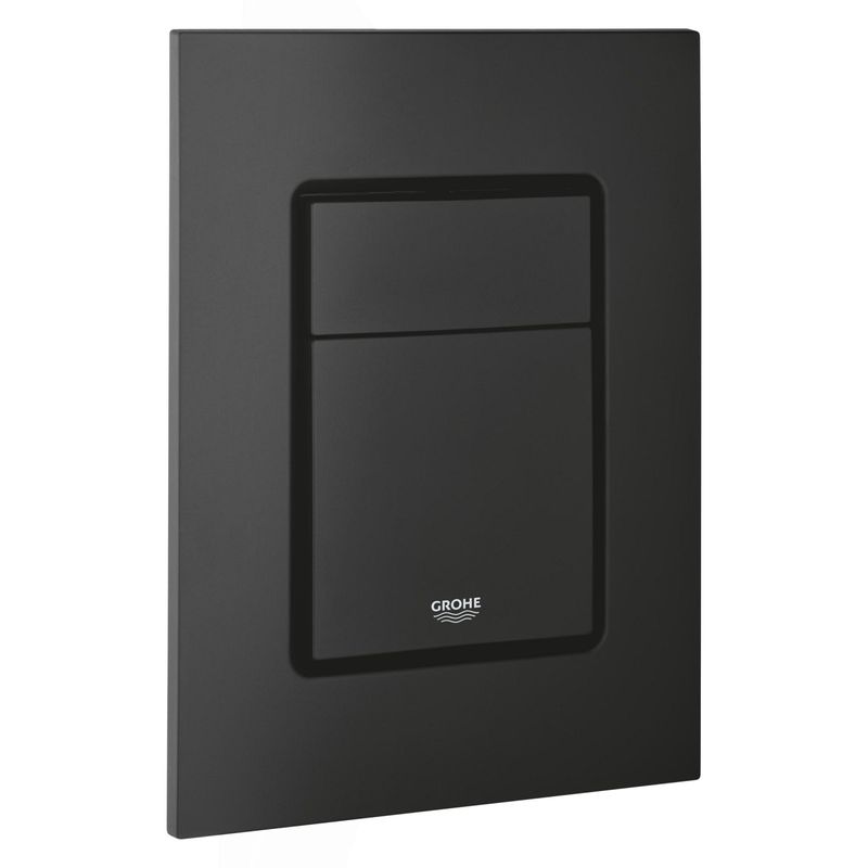 Casa si Gradina - Sanitare - Obiecte sanitare - Accesorii vase de toaleta - Clapeta WC Grohe 37535KF0, 130 mm, 172 mm, functie eco, verticala, incastrat pentru tip rezervor, Negru - Infinity.ro