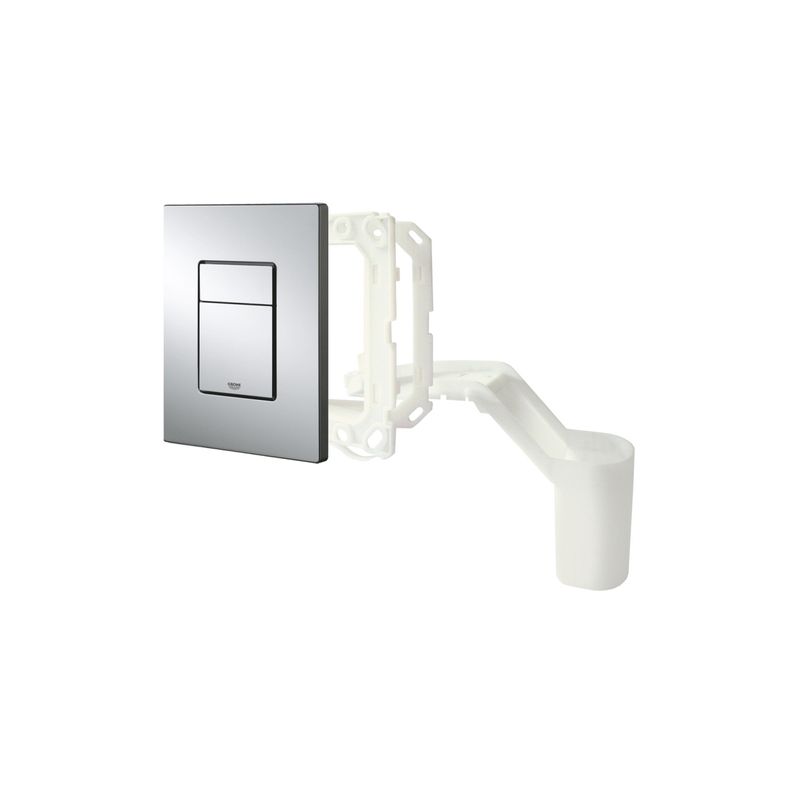 Casa si Gradina - Sanitare - Obiecte sanitare - Accesorii vase de toaleta - Clapeta WC Grohe 38805000, 156 mm, 197 mm, functie eco, verticala, incastrat pentru tip rezervor, Crom - Infinity.ro