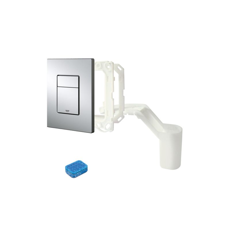 Casa si Gradina - Sanitare - Obiecte sanitare - Accesorii vase de toaleta - Clapeta WC Grohe 38805000, 156 mm, 197 mm, functie eco, verticala, incastrat pentru tip rezervor, Crom - Infinity.ro