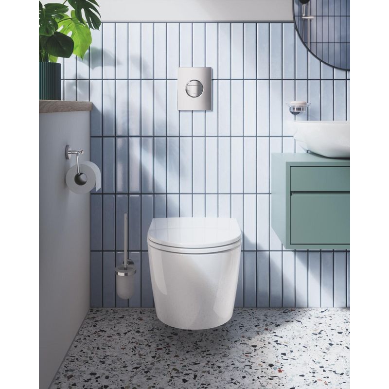 Casa si Gradina - Sanitare - Obiecte sanitare - Accesorii vase de toaleta - Clapeta WC Grohe 38965000, 156 mm, 197 mm, functie eco, verticala, incastrat pentru tip rezervor, Crom - Infinity.ro
