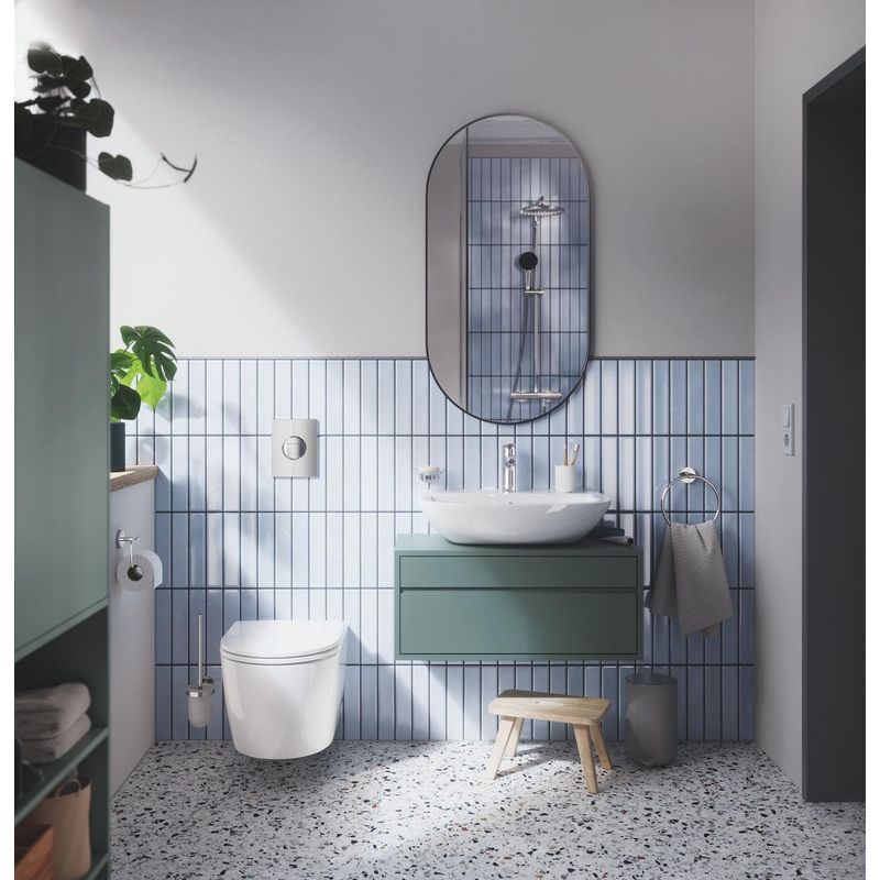 Casa si Gradina - Sanitare - Obiecte sanitare - Accesorii vase de toaleta - Clapeta WC Grohe 38965000, 156 mm, 197 mm, functie eco, verticala, incastrat pentru tip rezervor, Crom - Infinity.ro