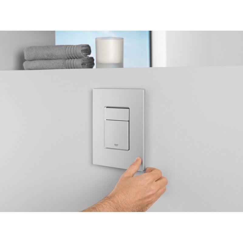 Casa si Gradina - Sanitare - Obiecte sanitare - Accesorii vase de toaleta - Clapeta WC Grohe 38805000, 156 mm, 197 mm, functie eco, verticala, incastrat pentru tip rezervor, Crom - Infinity.ro