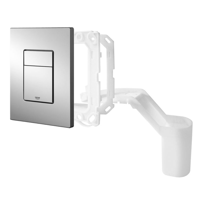Casa si Gradina - Sanitare - Obiecte sanitare - Accesorii vase de toaleta - Clapeta WC Grohe 38805000, 156 mm, 197 mm, functie eco, verticala, incastrat pentru tip rezervor, Crom - Infinity.ro