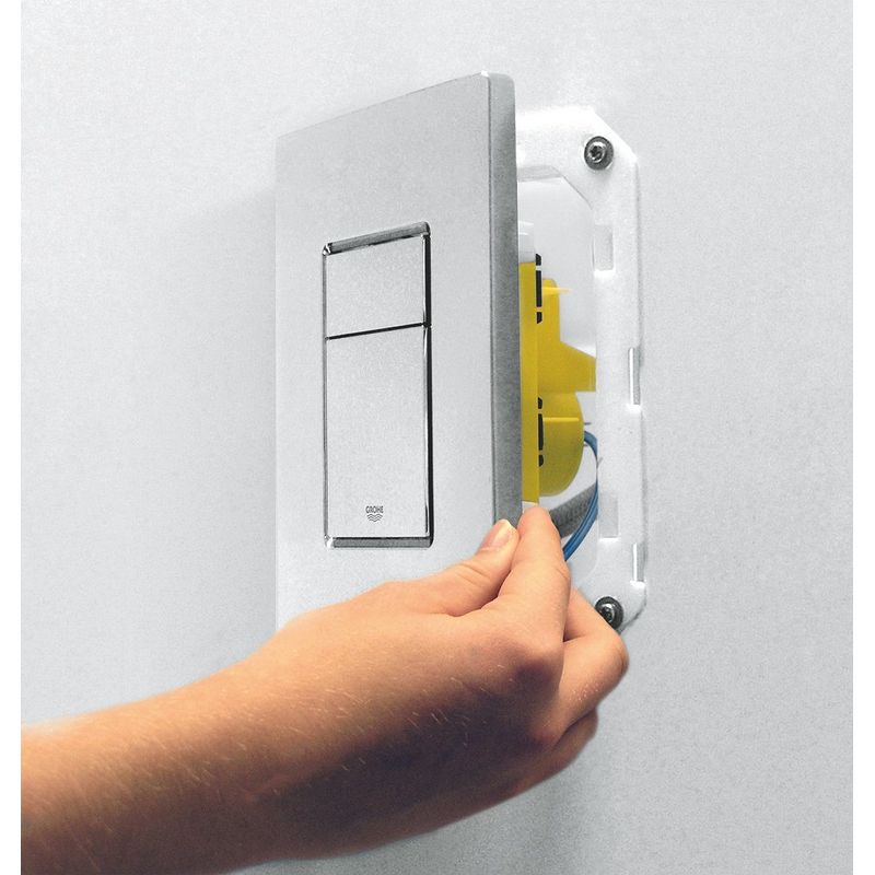 Casa si Gradina - Sanitare - Obiecte sanitare - Accesorii vase de toaleta - Clapeta WC Grohe 38805000, 156 mm, 197 mm, functie eco, verticala, incastrat pentru tip rezervor, Crom - Infinity.ro