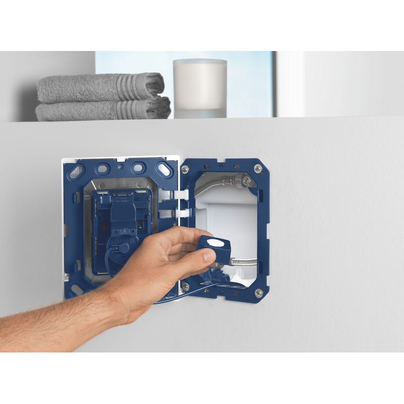 Casa si Gradina - Sanitare - Obiecte sanitare - Accesorii vase de toaleta - Clapeta WC Grohe 38805000, 156 mm, 197 mm, functie eco, verticala, incastrat pentru tip rezervor, Crom - Infinity.ro