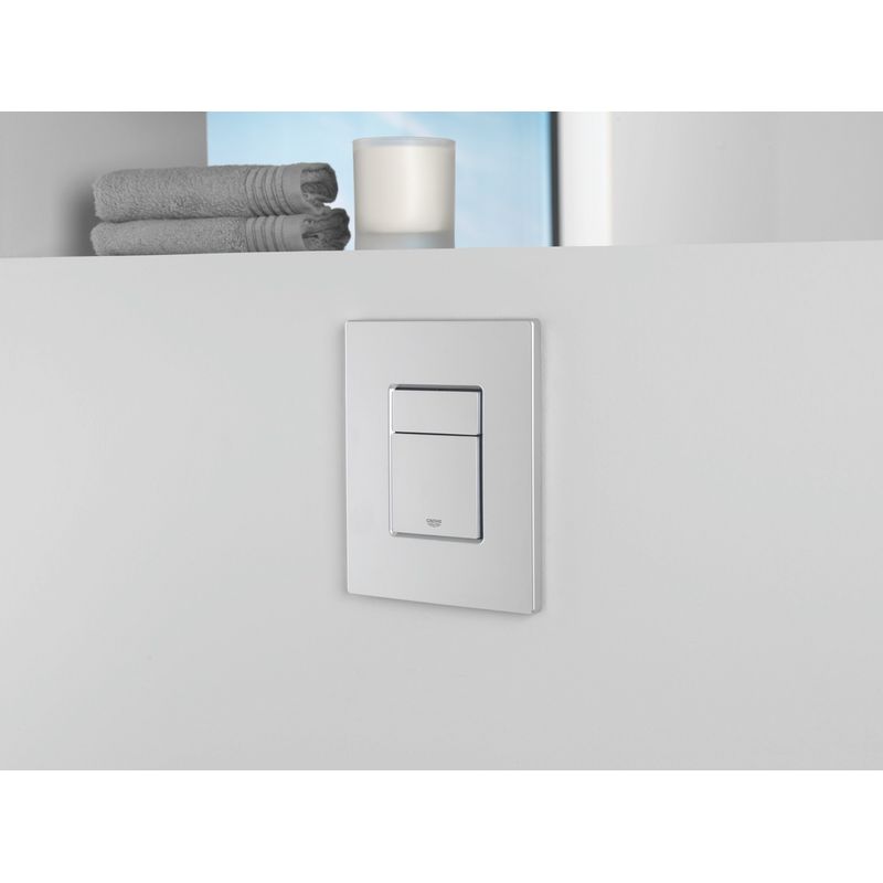 Casa si Gradina - Sanitare - Obiecte sanitare - Accesorii vase de toaleta - Clapeta WC Grohe 38805000, 156 mm, 197 mm, functie eco, verticala, incastrat pentru tip rezervor, Crom - Infinity.ro