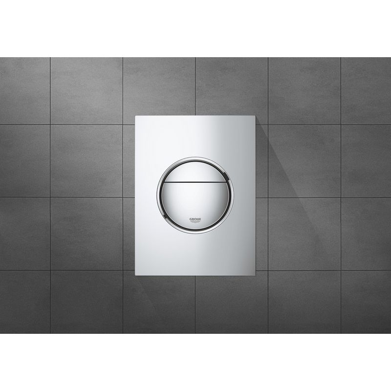 Casa si Gradina - Sanitare - Obiecte sanitare - Accesorii vase de toaleta - Clapeta WC Grohe 37601000, 130 mm, 172 mm, functie eco, verticala, incastrat pentru tip rezervor, Crom - Infinity.ro