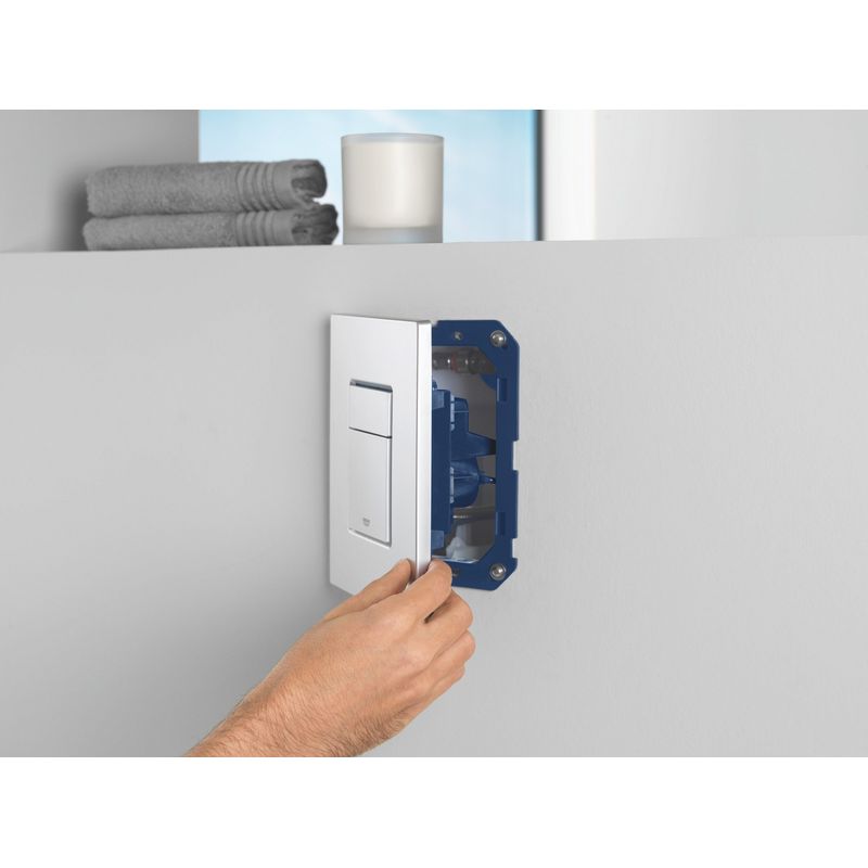 Casa si Gradina - Sanitare - Obiecte sanitare - Accesorii vase de toaleta - Clapeta WC Grohe 38805000, 156 mm, 197 mm, functie eco, verticala, incastrat pentru tip rezervor, Crom - Infinity.ro