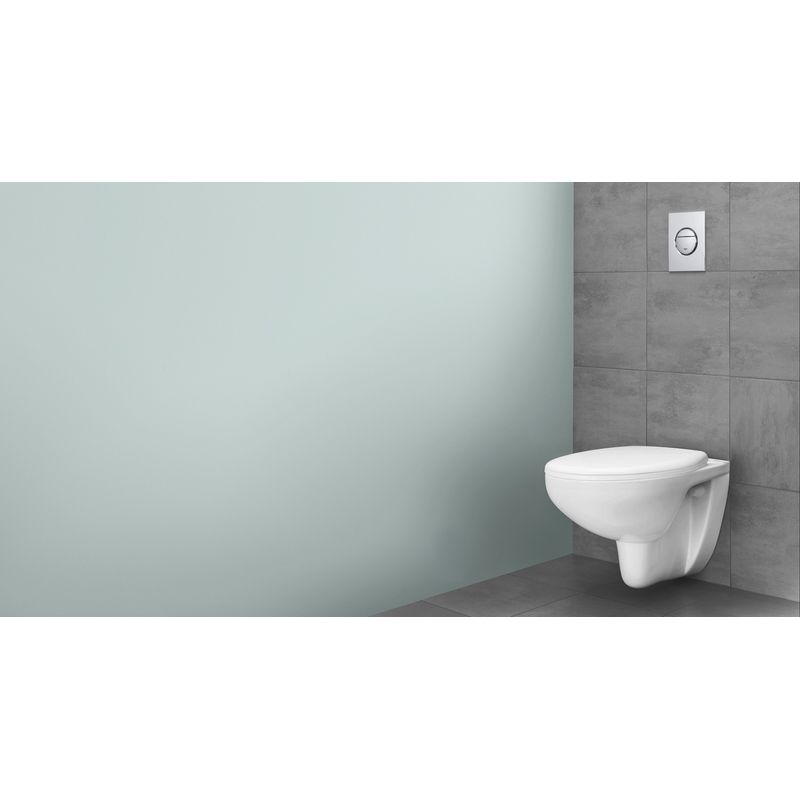 Casa si Gradina - Sanitare - Obiecte sanitare - Accesorii vase de toaleta - Clapeta WC Grohe 37601000, 130 mm, 172 mm, functie eco, verticala, incastrat pentru tip rezervor, Crom - Infinity.ro